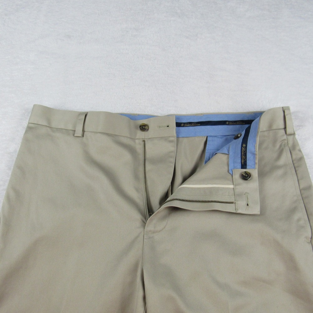 Brooks Brothers Chino Pants Mens 35x34 Khaki Clark Light Weight Cotton